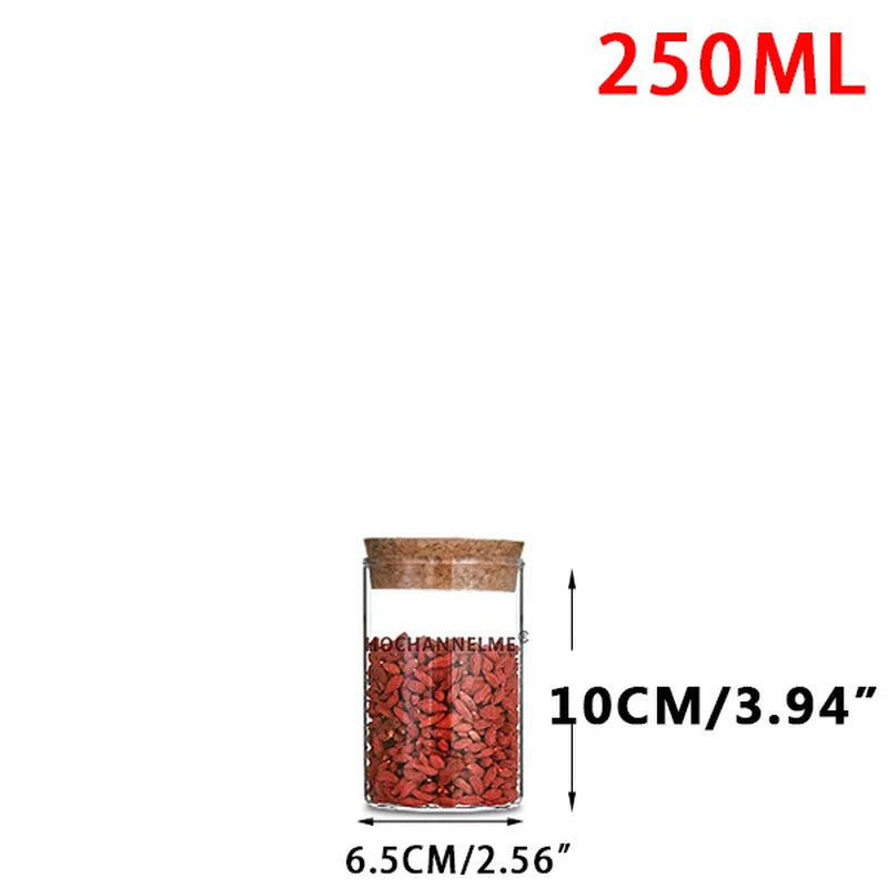 Glass Jar with Lid Cookie Kitchen Storage Jars and Lids Mason Candy Spices Glass Container Wholesale Condiments Organizer