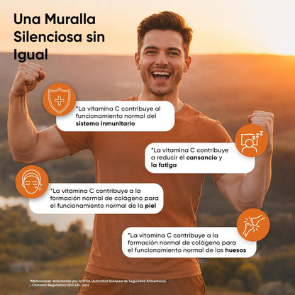 Vitamina C Y Zinc 206 Mg - 120 Gominolas Con Sabor Natural a Naranja