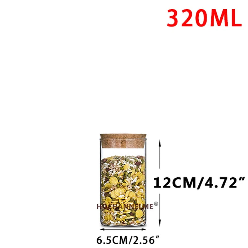 Glass Jar with Lid Cookie Kitchen Storage Jars and Lids Mason Candy Spices Glass Container Wholesale Condiments Organizer