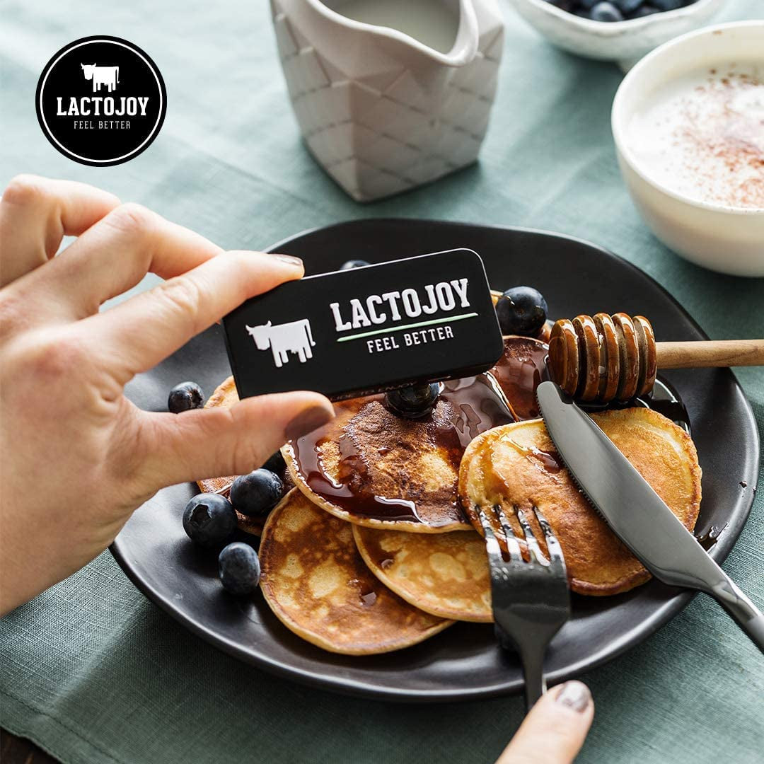 Lactojoy Pastillas De Lactasa 14.500 FCC I Tratamiento De Comprimidos Para Intolerancia a La Lactosa I Digestión De La Leche, Queso I Capsulas De Enzimas Digestivas I Vegano I 1 X 80 Caps