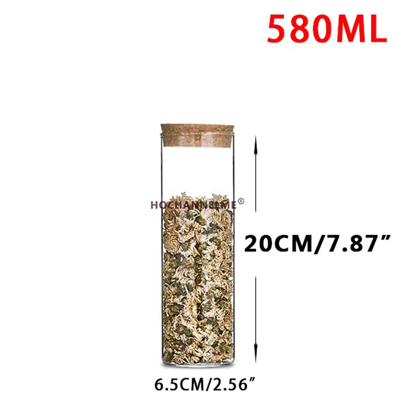 Glass Jar with Lid Cookie Kitchen Storage Jars and Lids Mason Candy Spices Glass Container Wholesale Condiments Organizer