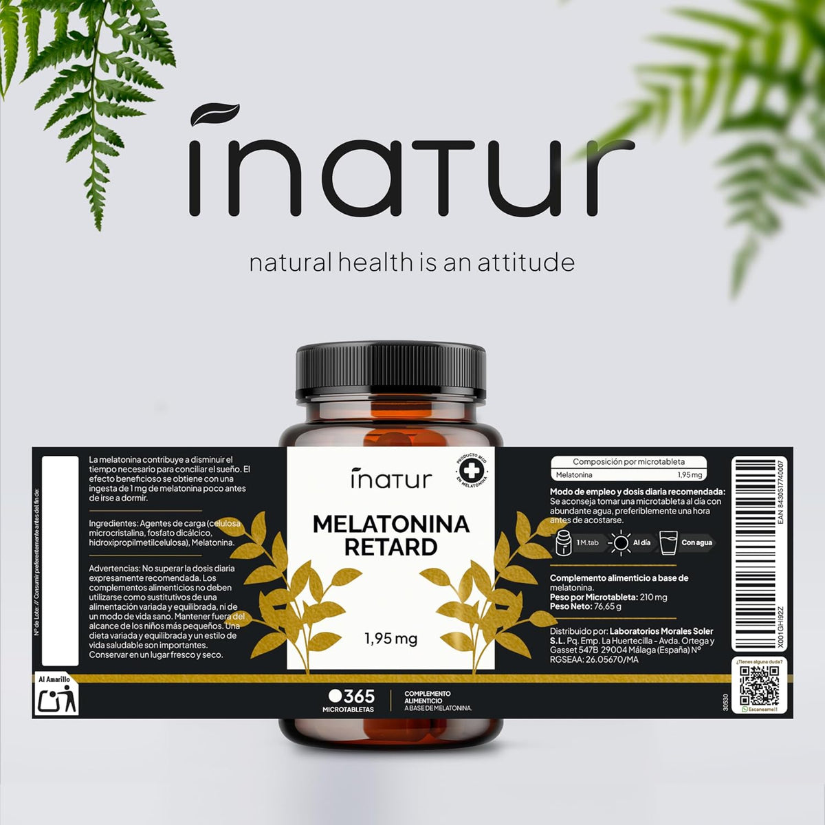 Melatonina Retard 1,9 Mg – Liberación Prolongada - 365 Comprimidos Veganos